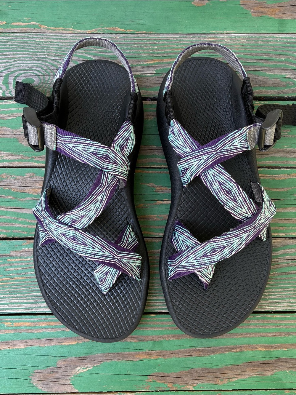 Chaco Womens Z/2 Classic Sandals Sz 8 Multicolor Strappy Hiking Shoes